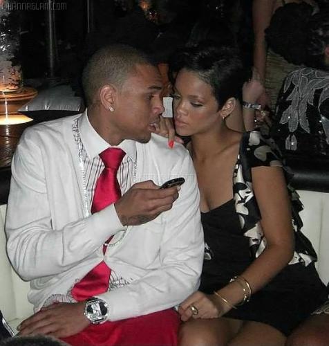 Rihanna has sparked rumors she is engaged to R B singer Chris Brown after